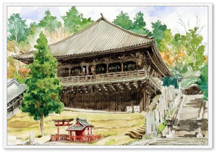 东亚风情 -- 高崎尚昭水彩画