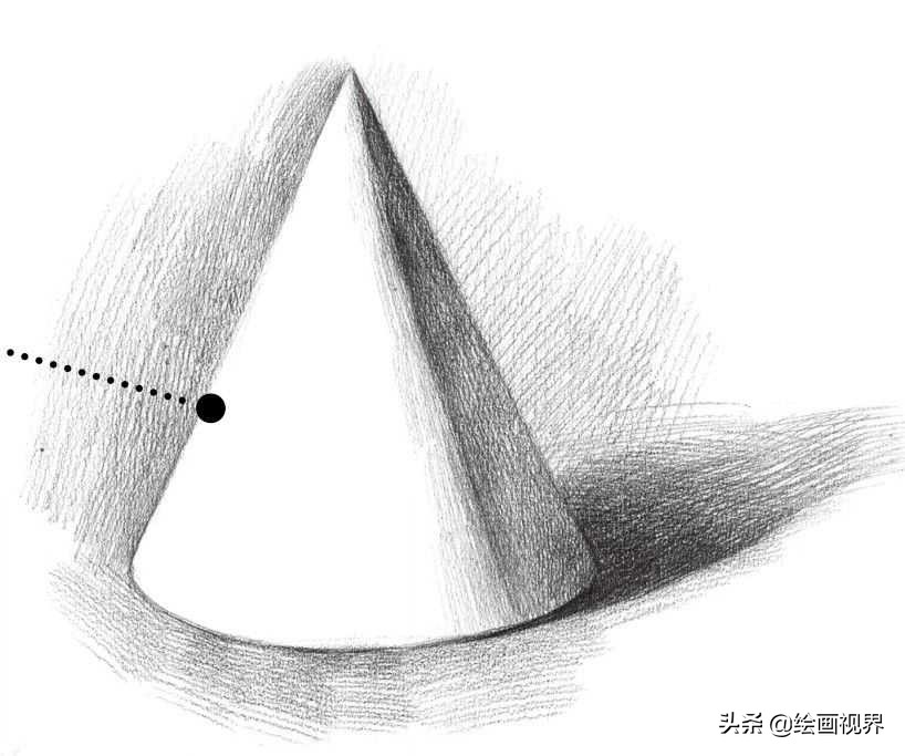 零基础几何体教程：分步骤讲解圆锥体画法，收藏起来临摹学习