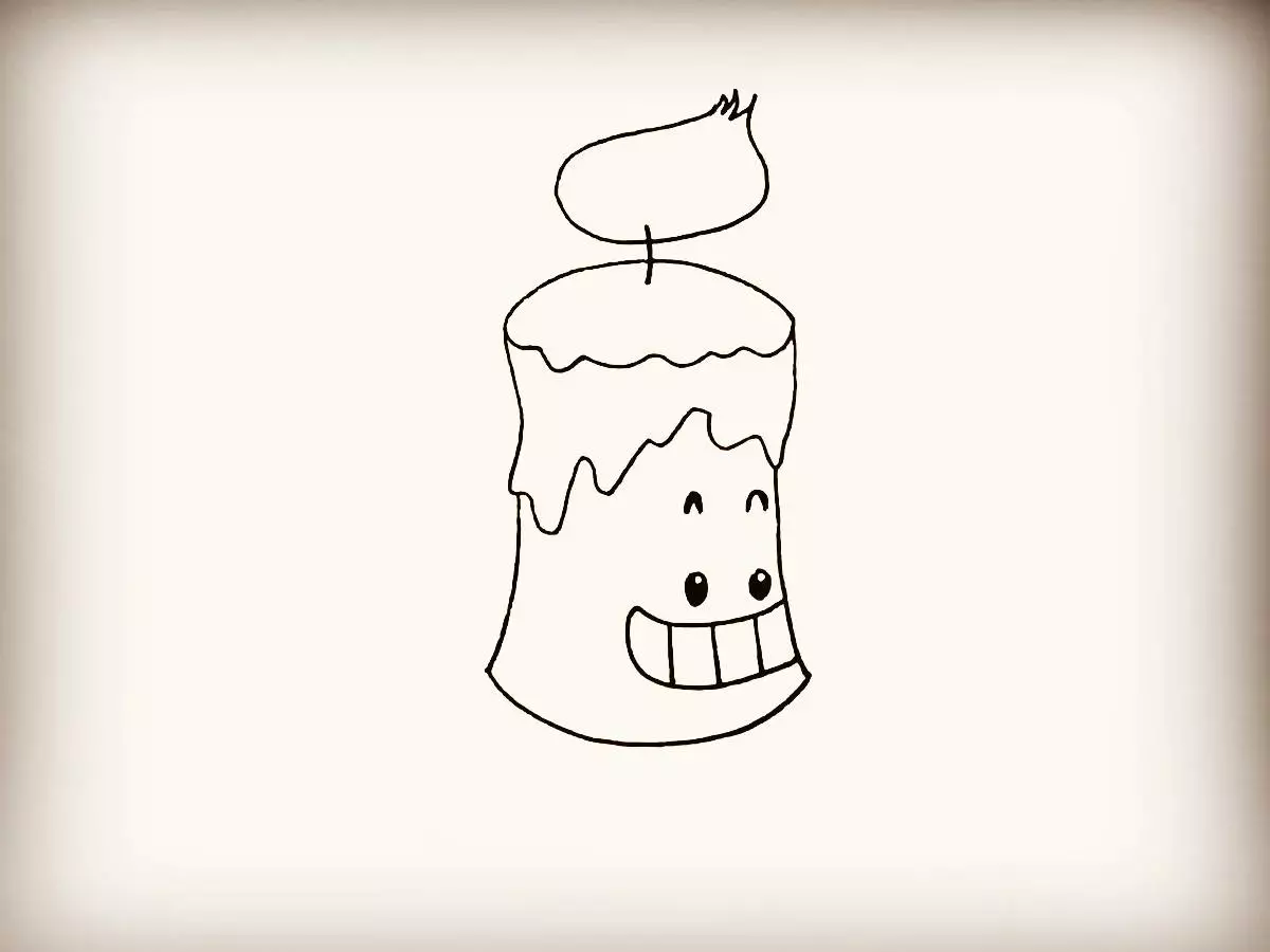 有趣的DIY少儿简单画 蜡烛简笔画的详细教程图 肉丁儿童网