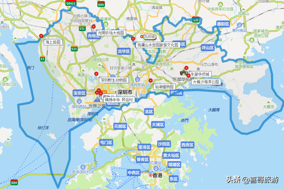 广东深圳十大景点有哪些？自驾游玩如何安排行程路线？