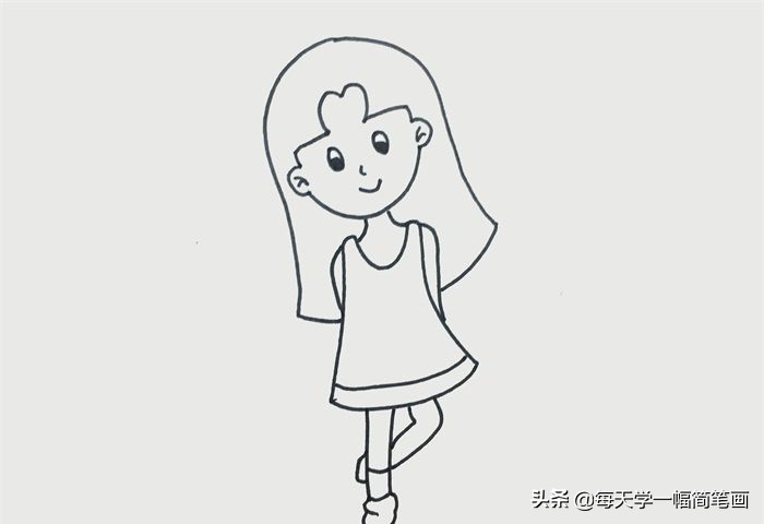 每天学一幅简笔画--少女怎么画简单又漂亮