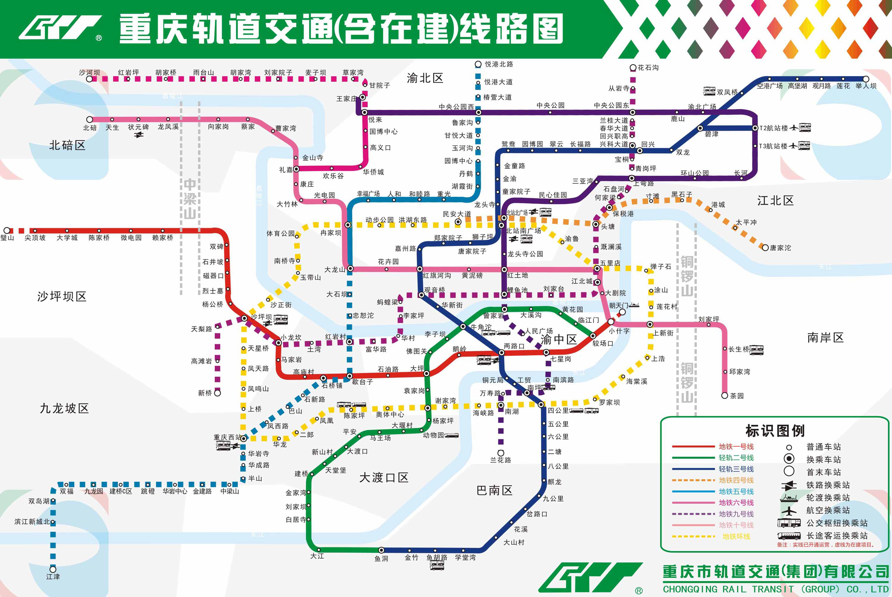 重庆轻轨线路图 重庆轨道交通环线线路图-科瑞百科