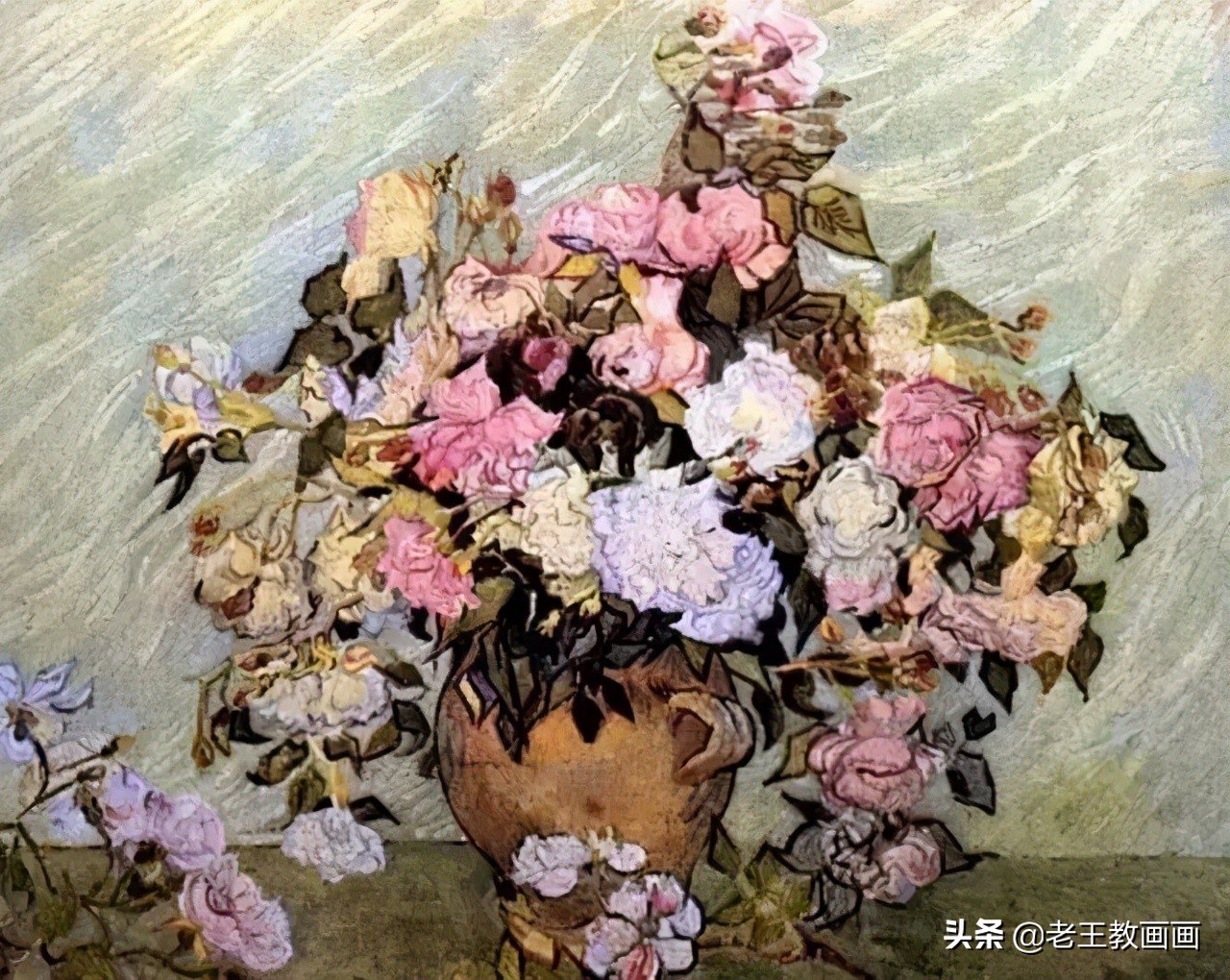 梵高,莫奈,高更,大师画来的花卉,美哭