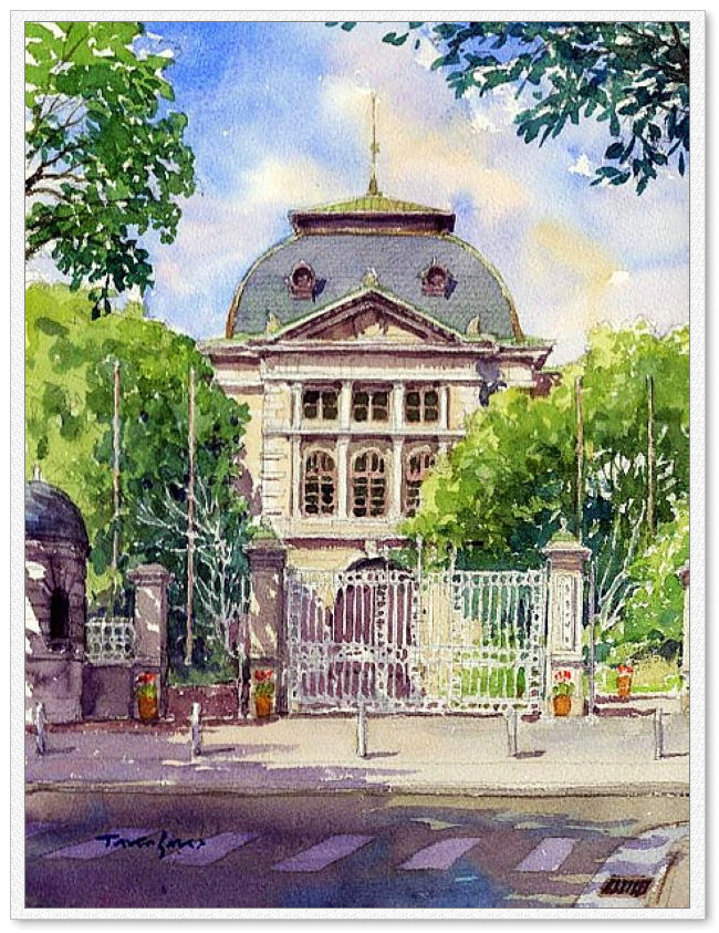 东亚风情 -- 高崎尚昭水彩画