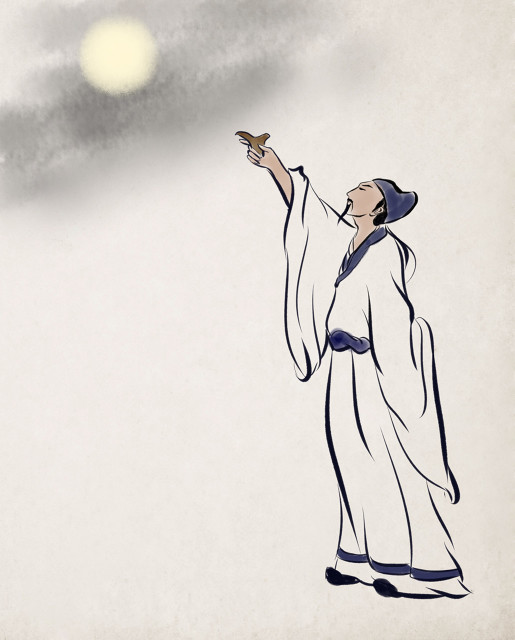 借酒消愁愁更愁，抽刀断水水长流