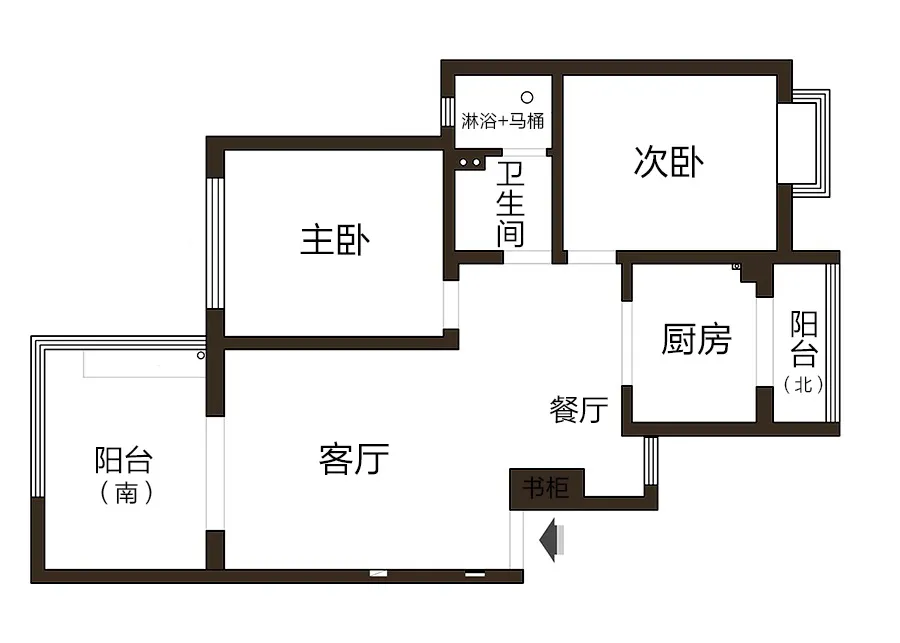 南京90㎡逆天改造二手房,狂拆6道墙!阳台变餐厅,主卧还更大