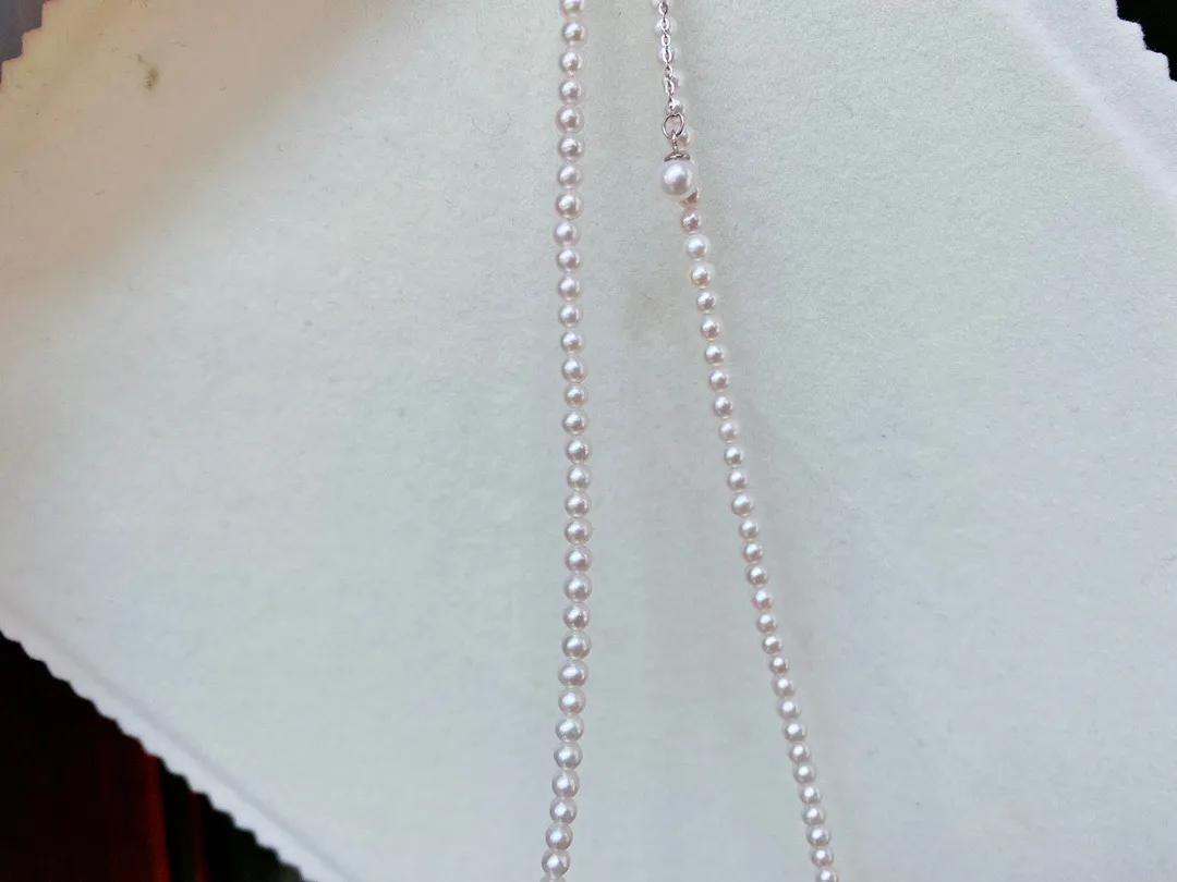 淡水珍珠吊坠(国货之光的淡水Baby珠项链，3-4mm淡水珍珠，无暇的高品质)
