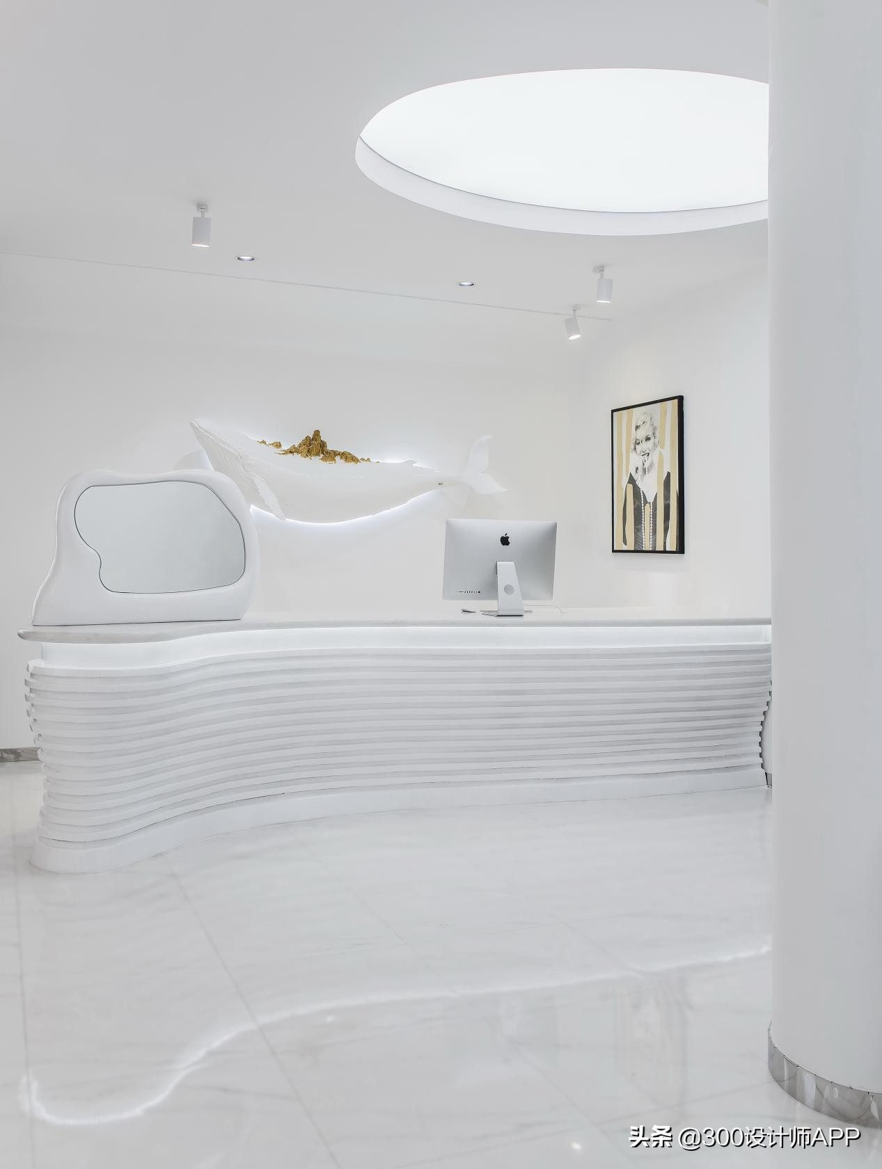 徐年迪作品：极简白理发店，260㎡装修60万，空荡荡却很高级