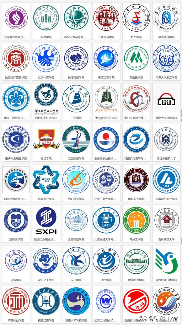 我这里收集整理了中国大学院校的校徽或院徽，找一找有你的母校吗