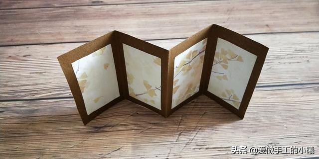 卡纸加彩纸，只需3步，教你做出简单别致的屏风书签