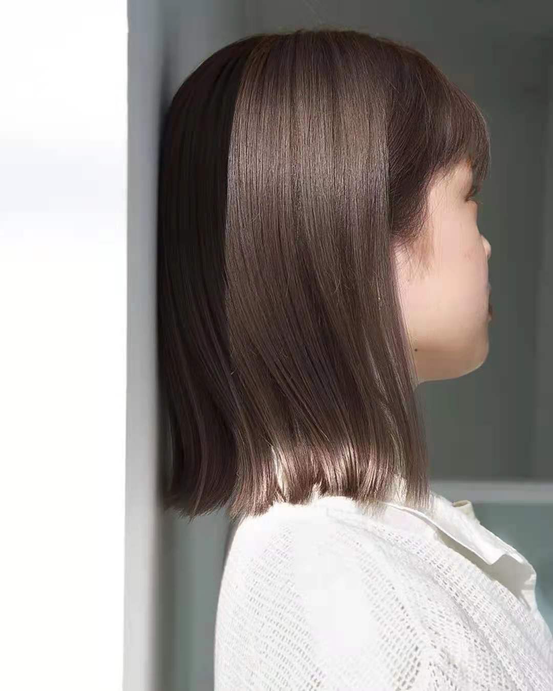 不用"漂色"不用"退色",黑发一步染到位的生活色,显白又高级