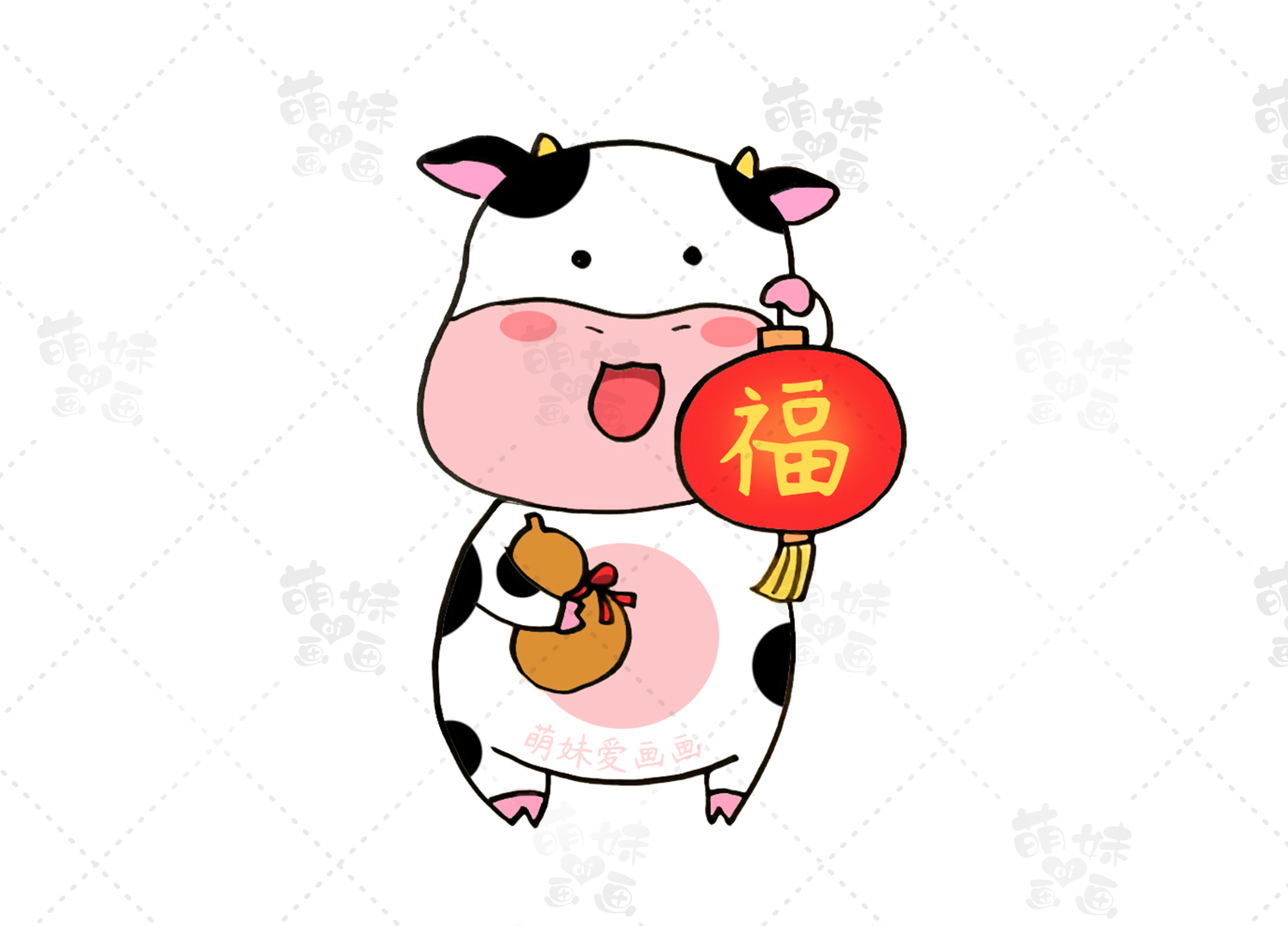 牛年大吉!学画8只小牛简笔画,简单又可爱,可收藏备用