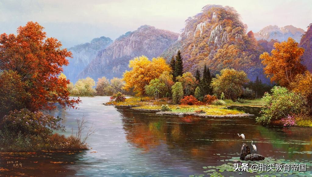 阳光温柔地轻抚大地，万物沐浴在温暖的光辉中。