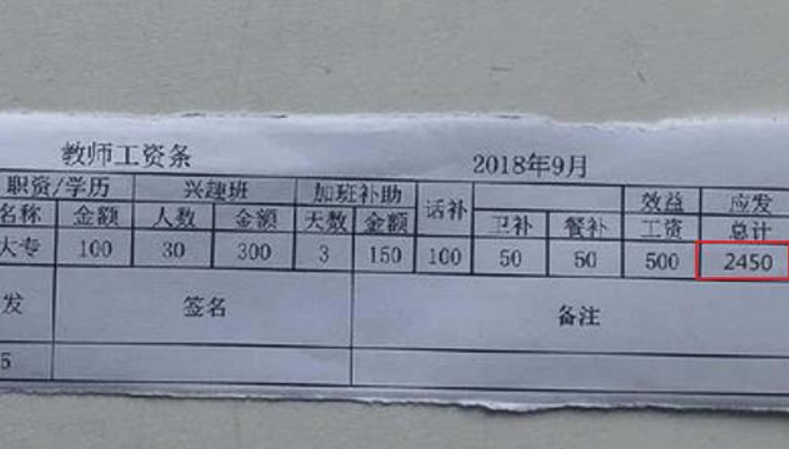 教师工资引争议，数名教师晒出工资条，网友：同是老师差距这么大