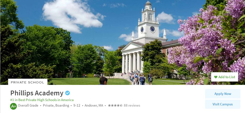 院校排名 | 2019年美国最佳私立中学排名发布