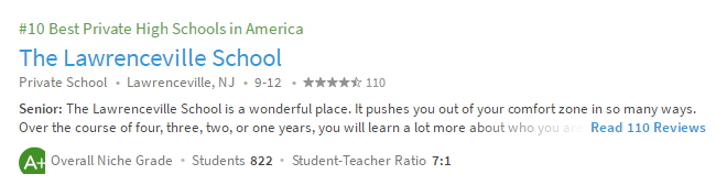 院校排名 | 2019年美国最佳私立中学排名发布