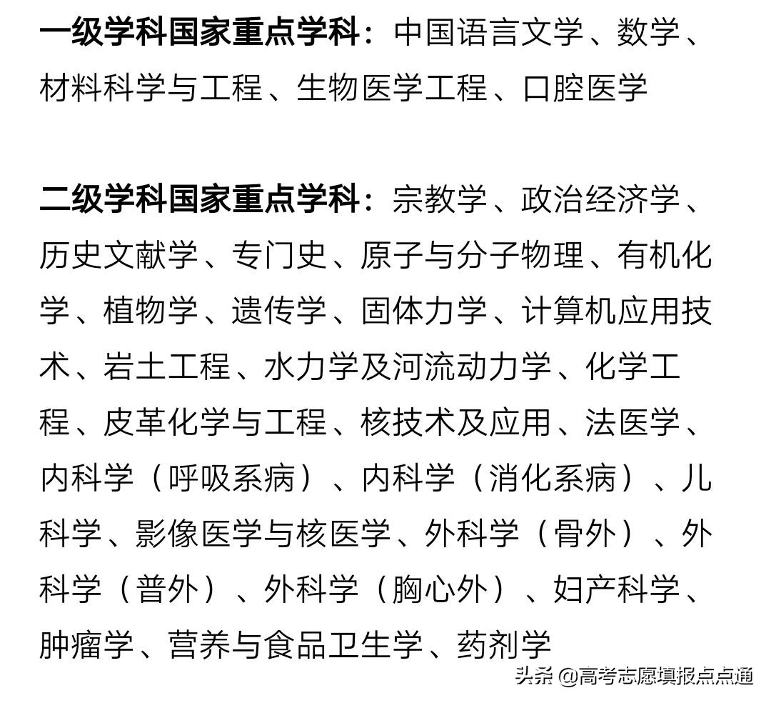 四川大学优势专业分析及2019、2018、2017年各省录取分数线
