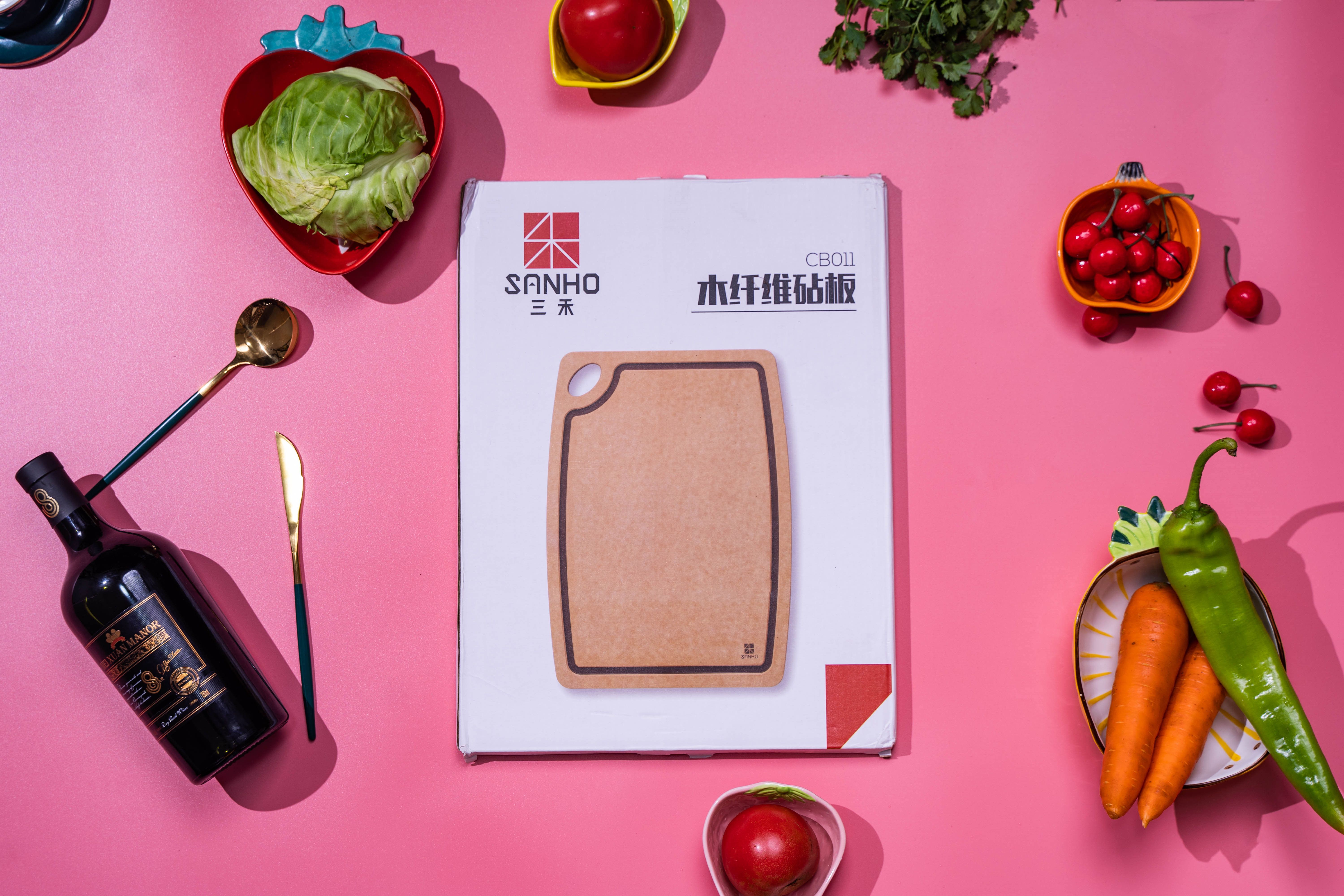 三禾松木纤维砧板：抗菌防霉，防划不掉屑！把好食品安全第一关