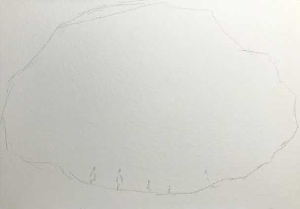 水彩画：分步骤教你画银河之眼，原来这么美的画，画起来很简单！