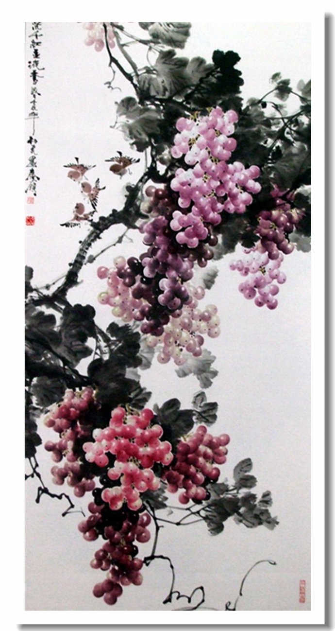 溢香流韵--赵太岭画葡萄
