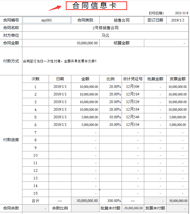 合同管理太乱？熬夜编制的合同管理系统，全自动管理含预算提醒