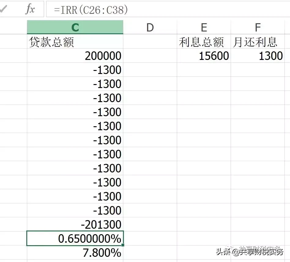 IRR的计算步骤（内部收益率IRR的实际应用计算详解）