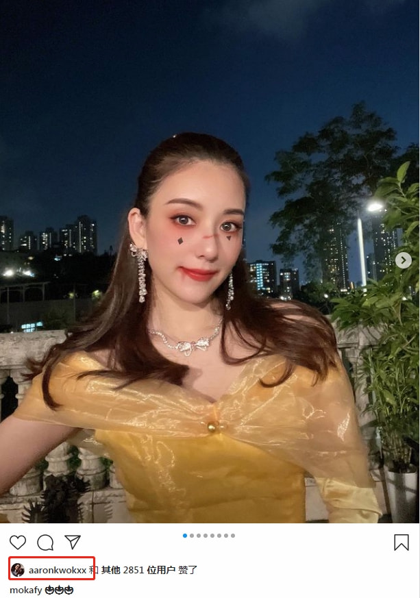 方媛晒一家四口过万圣节，郭富城点赞互动秀恩爱，俩女儿扮相可爱