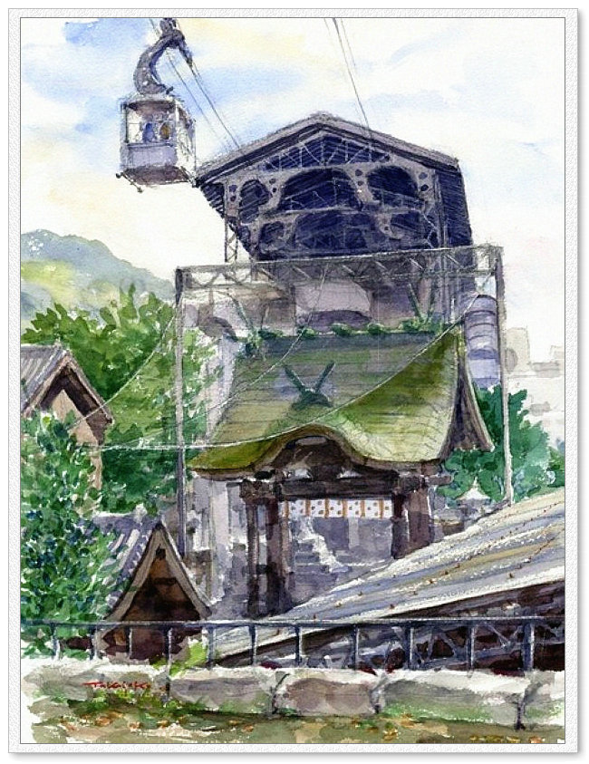 东亚风情 -- 高崎尚昭水彩画