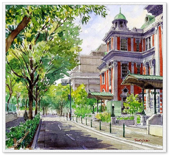 东亚风情 -- 高崎尚昭水彩画