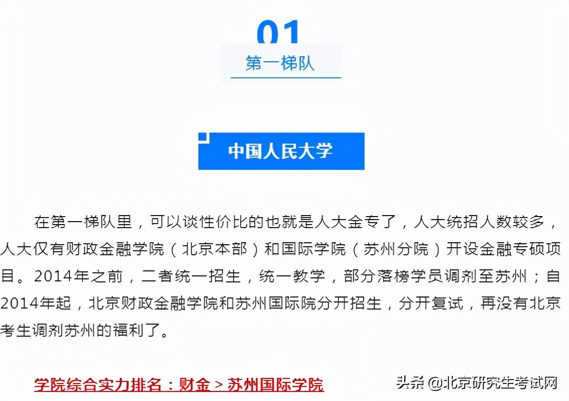 一文读懂金融专硕全国院校梯队排名！这所学校金专21年首招