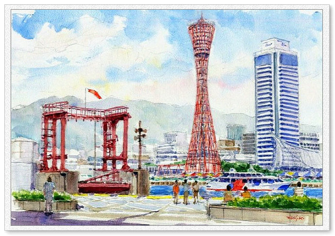 东亚风情 -- 高崎尚昭水彩画