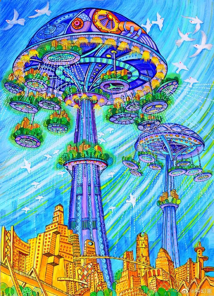 未来城市科幻画(未来城市科幻画 一等奖)