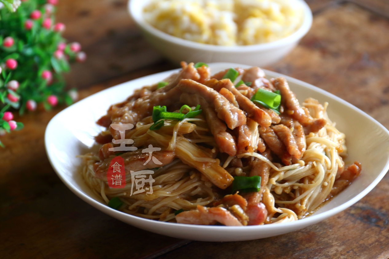 金針菇炒肉絲,金針菇炒肉絲怎么做