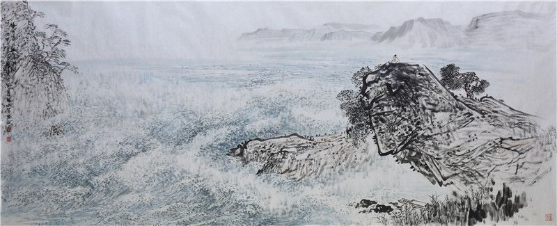 “东临碣石，以观沧海”，曹操的《步出夏门行》，是山水诗的鼻祖