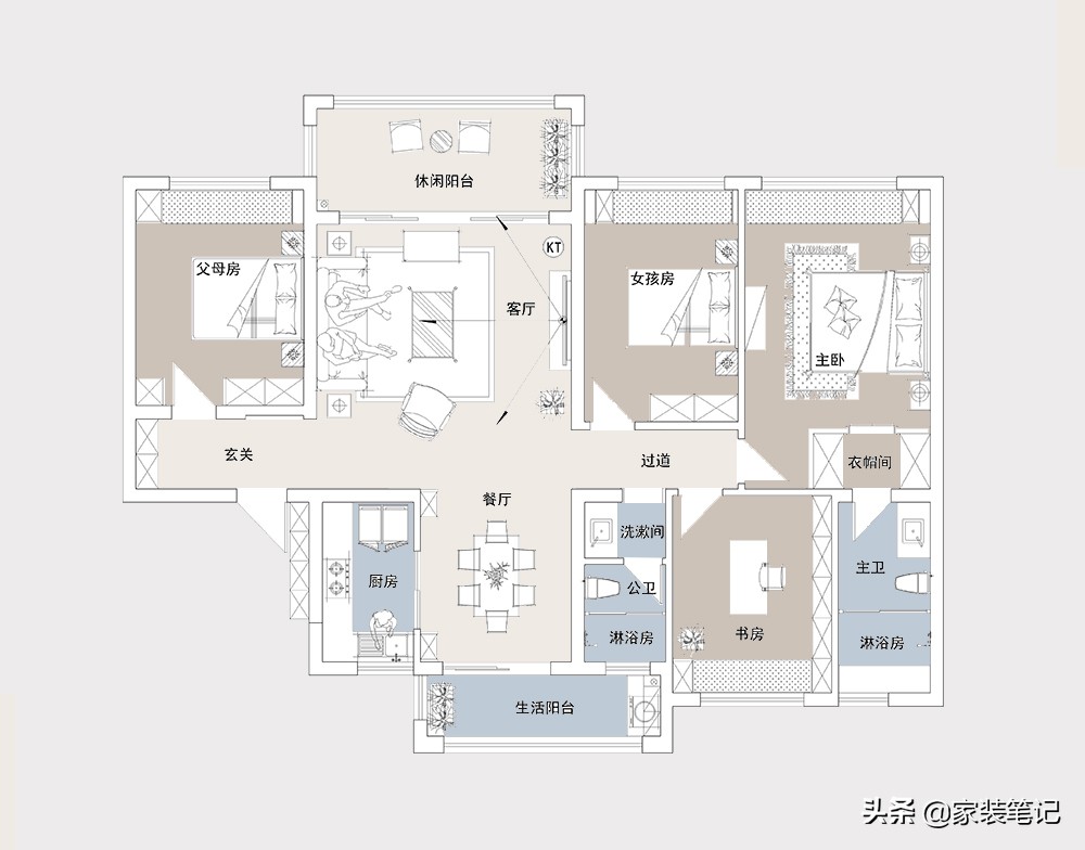 140㎡老房子改造，装成温馨美式，全屋真心把我迷住了，很有品味