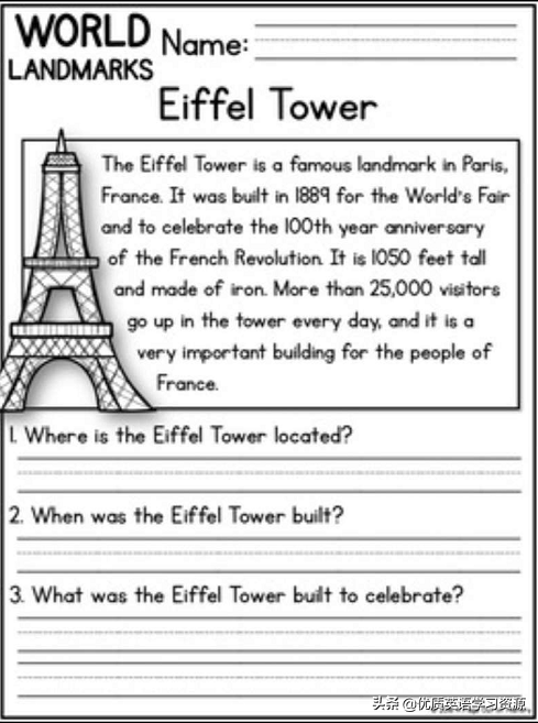 英语原版阅读：Eiffel Tower