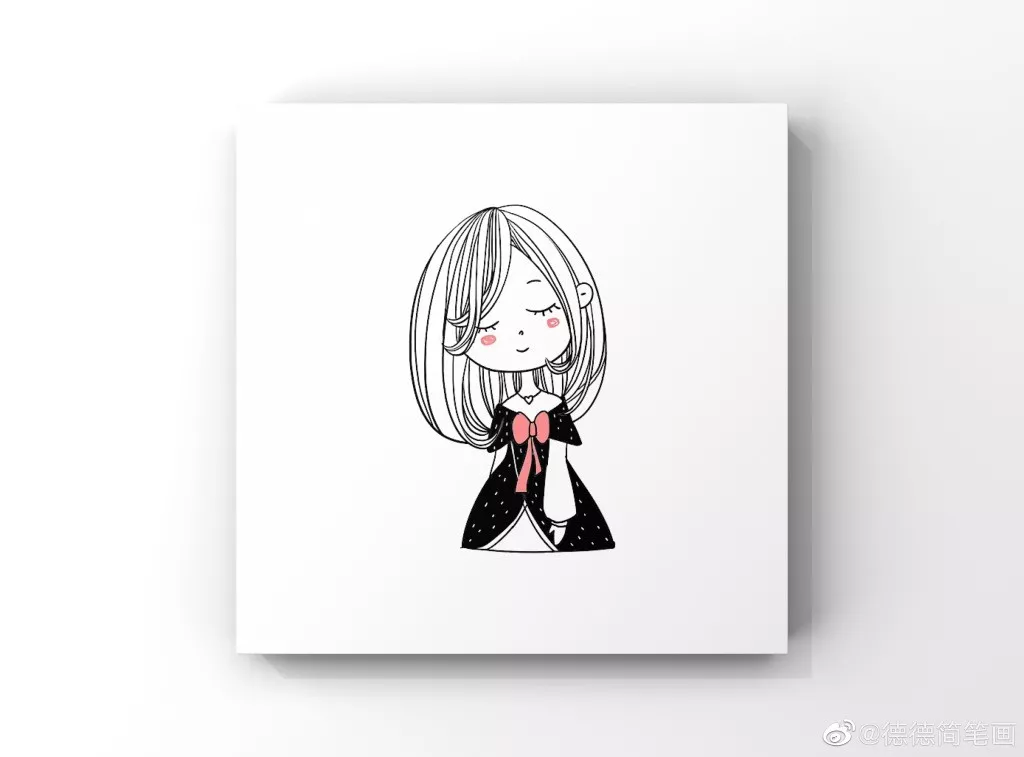 3分钟教会你超简单可爱又清新的小女孩简笔画,这波教程附步骤图