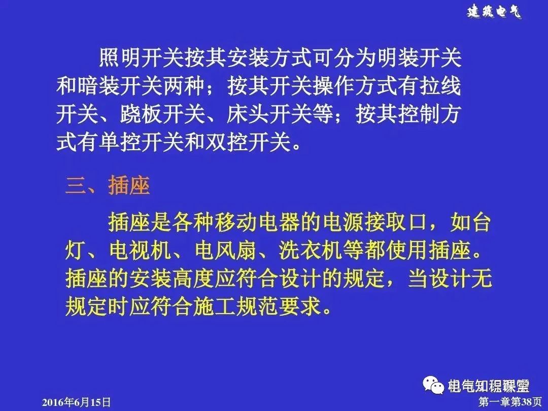 建筑强电和弱电的基础知识与识图（94页PPT详解）