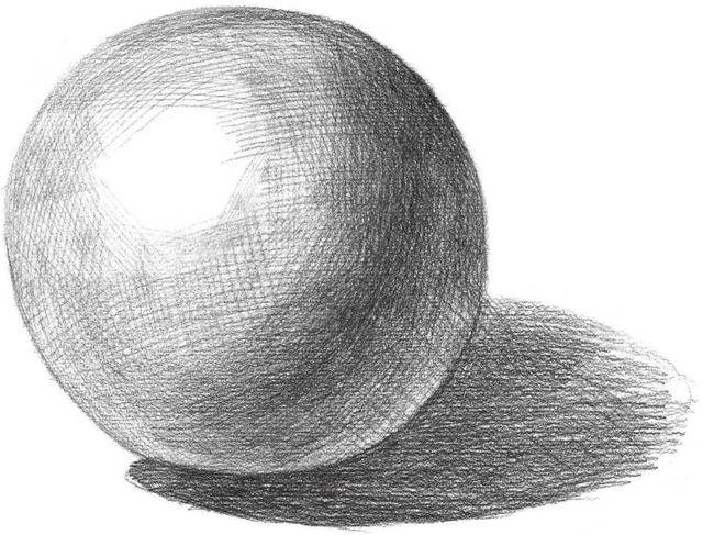 圆球体的基本画法:分步骤讲解圆球体画法,小白快来学习临摹