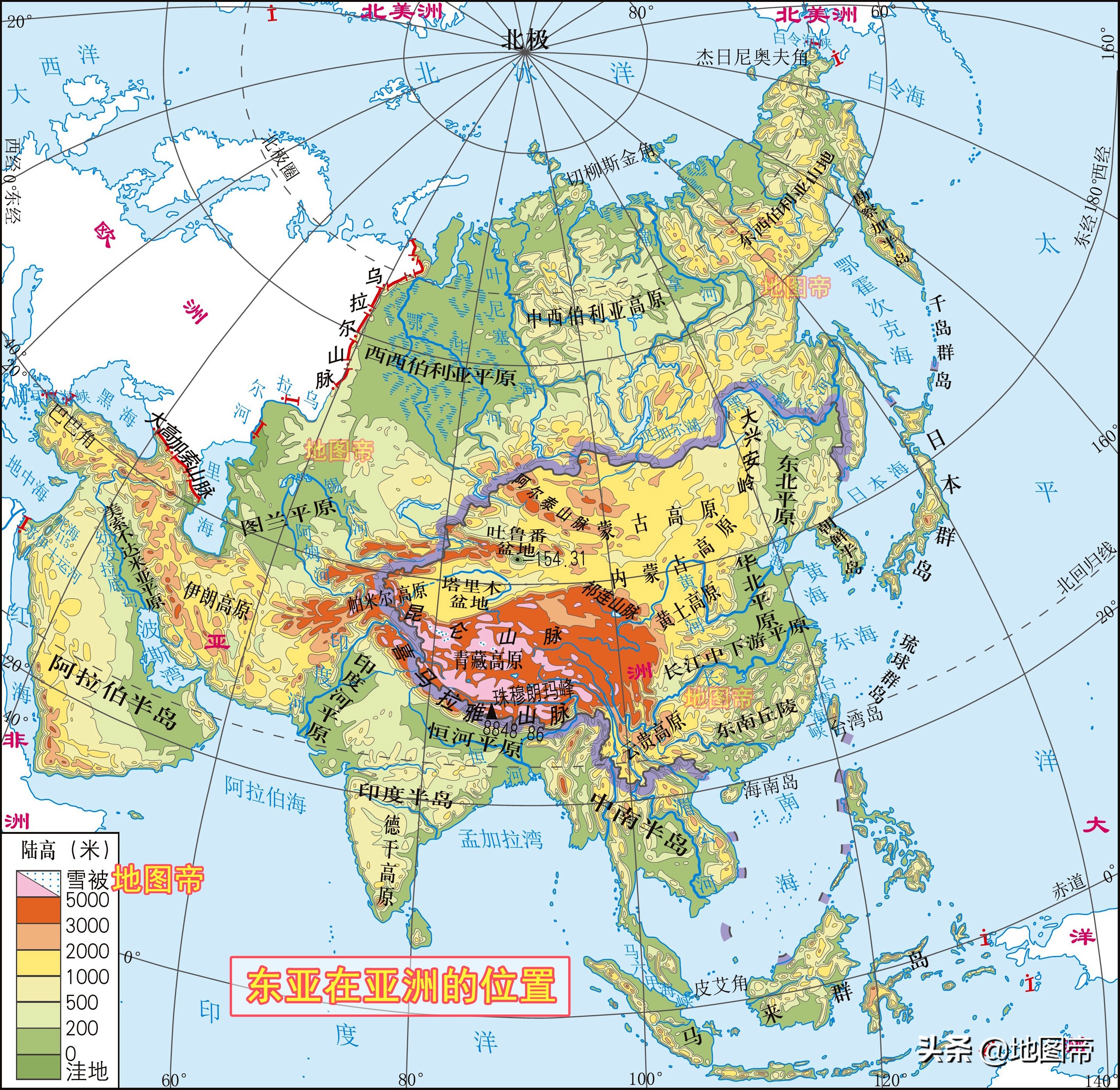 加勒比海在世界地图的位置（世界七大洲地形图）