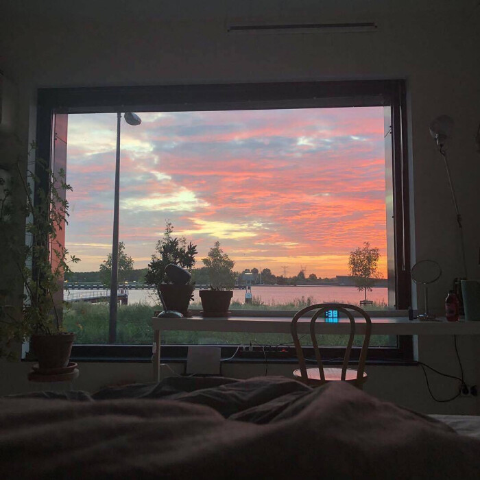 夕阳染金辉，云霞织晚衣；归鸟穿林影，余晖暖心扉。