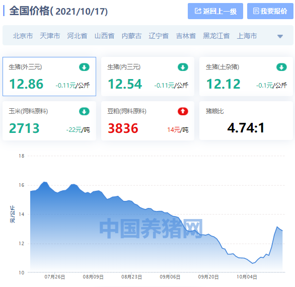 黑豬肉價格今日價一斤全國生豬價格漲跌表