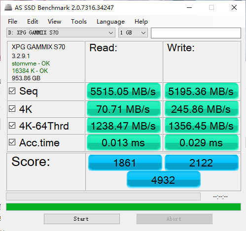 XPG s70 1tb pcie 4.0 ssd評測:這才是性能猛獸