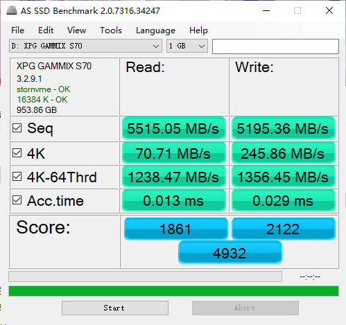 XPG s70 1tb pcie 4.0 ssd评测：这才是性能猛兽