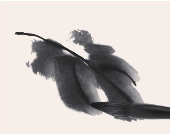 国画知识：常见的五种叶子画法步骤图解，简单易学，小白也能学会