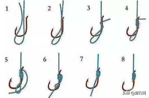 鱼钩绑不好？图解六种常见鱼钩详细绑法！