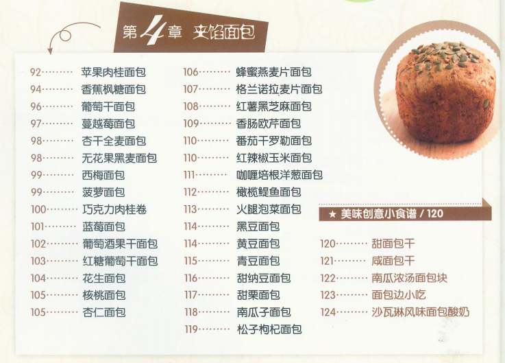 面包机食谱,面包机食谱18种