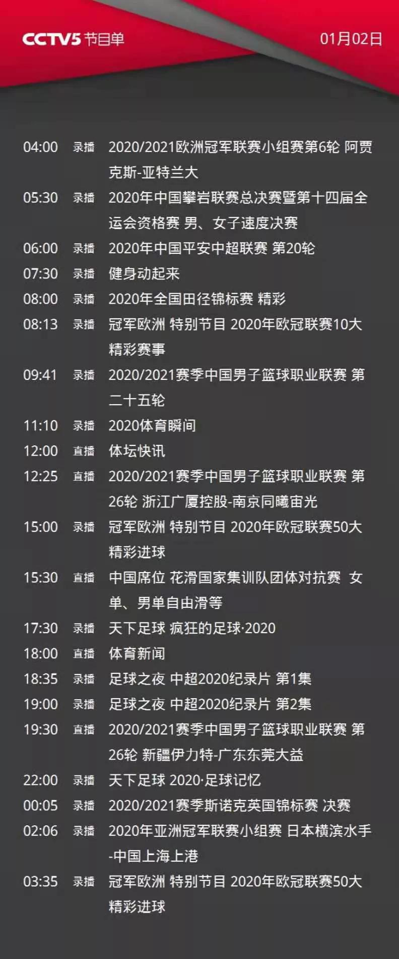 2020cba重播哪里看(CCTV5今日节目单: 19:30直播CBA(-广东))