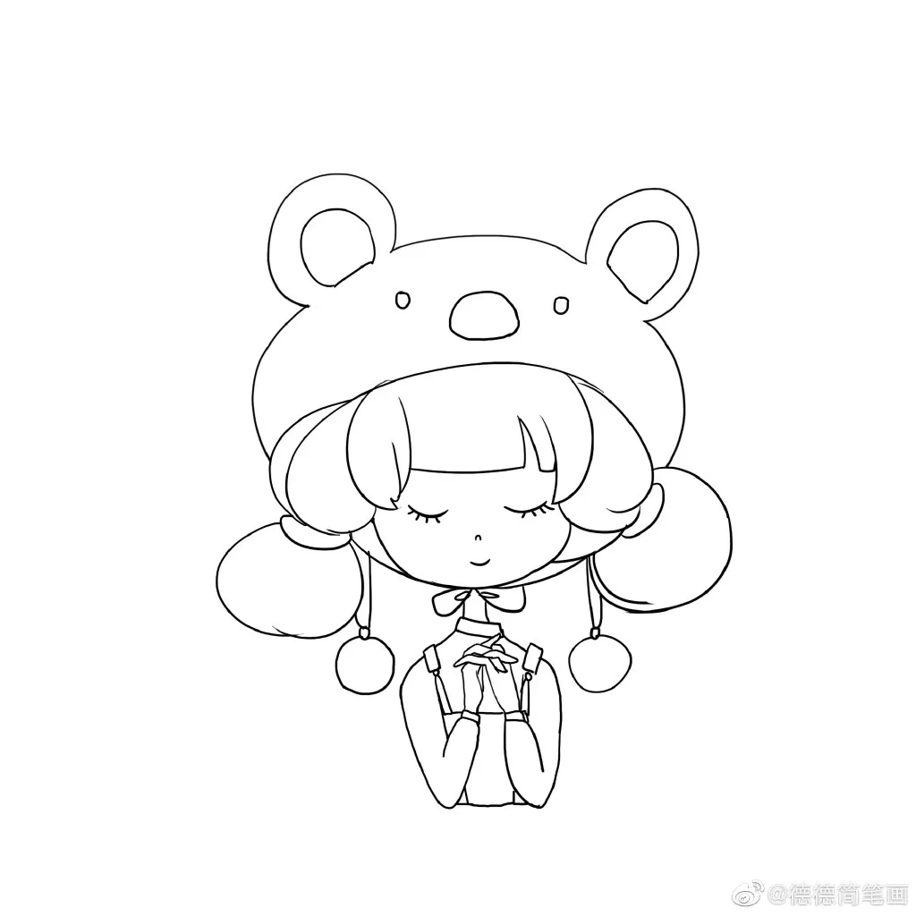 抖音最火的简笔画 小红书最火简笔画小女孩-诚智百科网