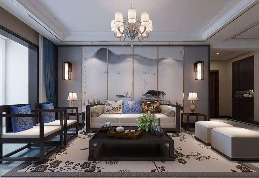 15款新中式沙发背景墙，雅致清新又不失个性，谁看谁喜爱